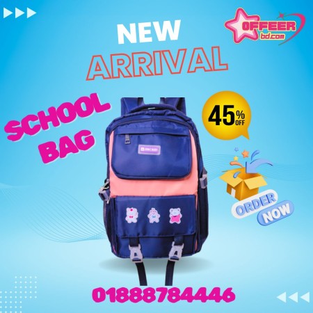 Waterproof Primary School Bag (Blue)