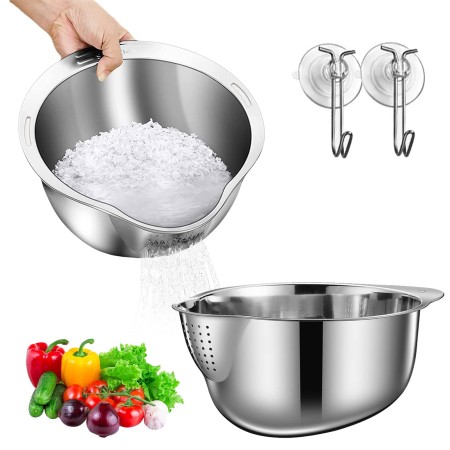 Rice Washer Strainer Bowl