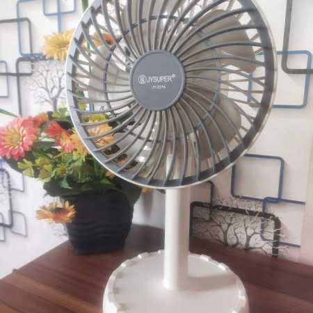 JY Super Rechargble 2218 model Fan (White)